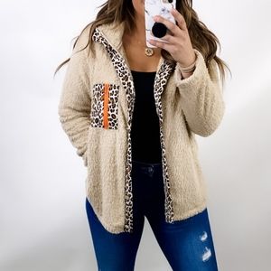 Cheetah accent jacket